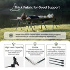 Onetigris Supranubis Camping Cot, Height Adjustable With Cot Leg Extenders, Strong Support 330Lbs, Lightweight Comfortable Foldi
