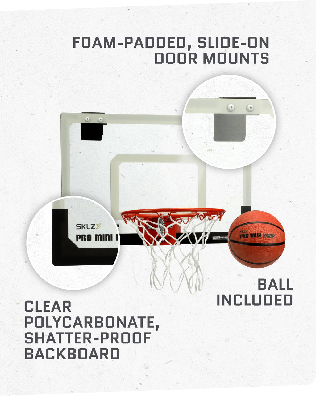 Sklz Pro Mini Basketball Hoop With Ball, Standard (18 X 12 Inches)