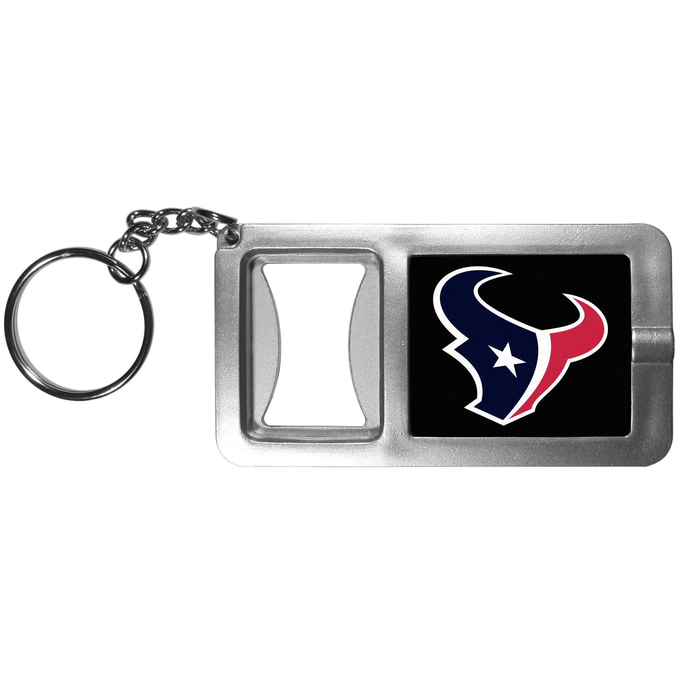NFL Siskiyou Sports Fan Shop Houston Texans Flashlight Key Chain with Bottle Opener One Size Black