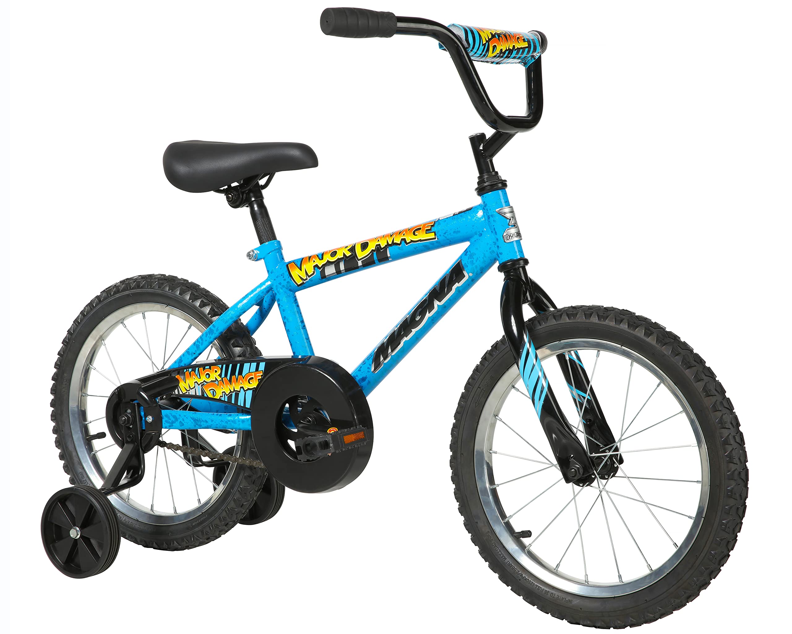 Dynacraft Magna Major Damage 16 Children's Bike - Bold and Durable Design, Perfect for Kids Learning to Ride, Sturdy and Easy to