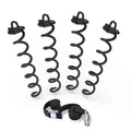 Abccanopy 10'' Spiral Ground Anchor With Dog Tie Out For Anchor Swings Set Down, Tent (Black)