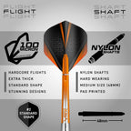 Red Dragon Amberjack 2: 21G Tungsten Darts Set With Flights And Shafts (Stems)