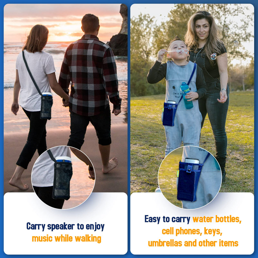 Mztue Water Bottle Holder With Strap, Folding Portable Water Bottle Carrier With Strap Easy Clean, Water Bottle Bag Strap, Water