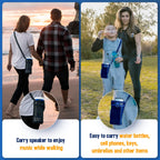 Mztue Water Bottle Holder With Strap, Folding Portable Water Bottle Carrier With Strap Easy Clean, Water Bottle Bag Strap, Water