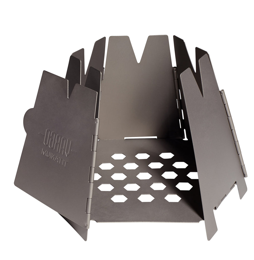 Vargo Titanium Hexagon Wood Stove  Collapsible Portable Wood Burning Stove  Ultra Lightweight Compact Wood Stove For Backpackers