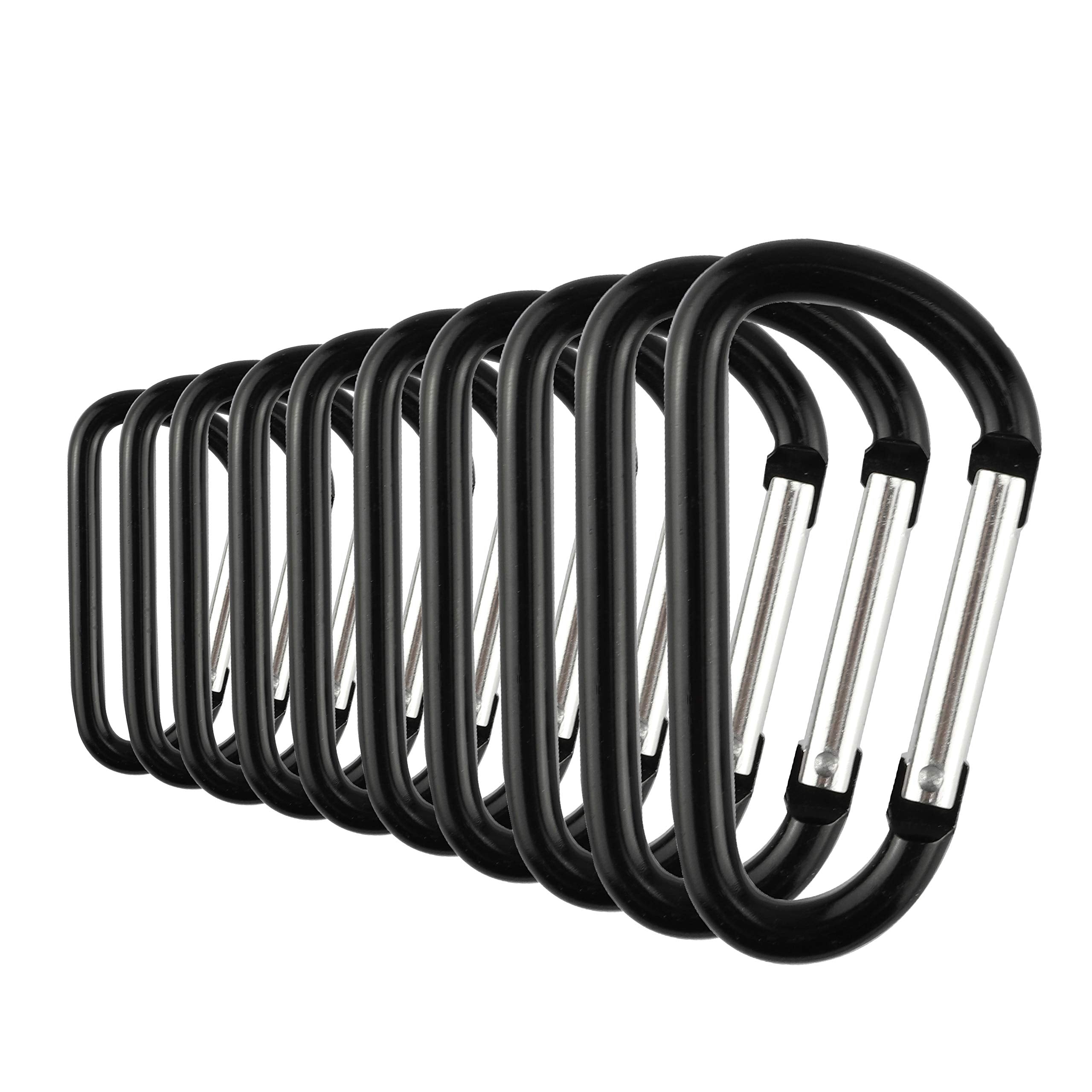 Swatom Aluminum Carabiner Clip 2.4 Carabiners Keychain Snap Hook Keyring(10 Pcs)