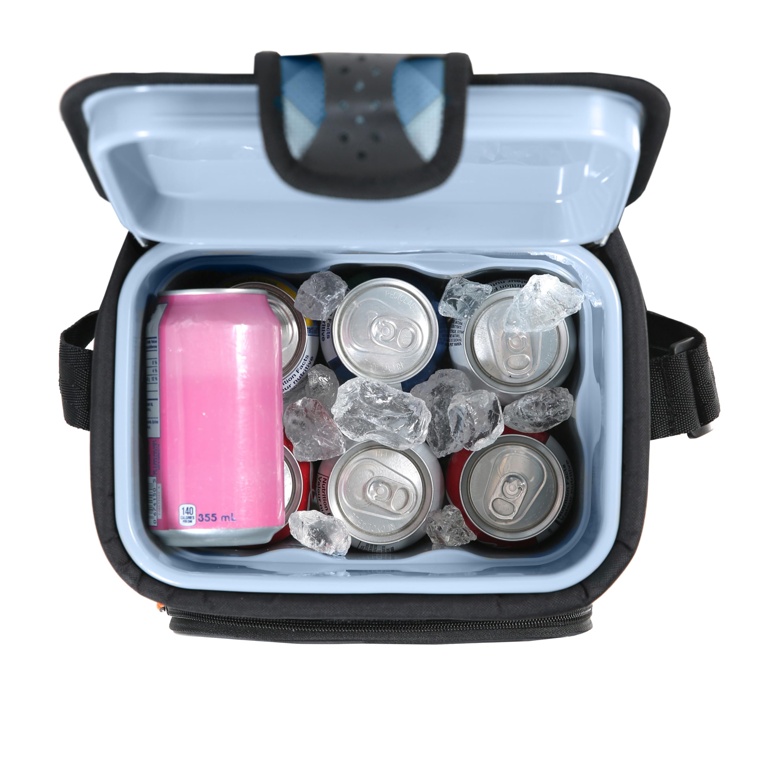 Titan by Arctic Zone 9 Can Zipperless Soft Cooler with HardBody Liner, Marine Blue