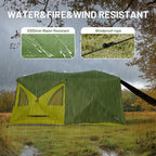 Timber Ridge 8 Person Instant Pop Up Cabin Tent, Easy 90 Second Setup, Weather Resistant Camping Family Hub Tent With Rain Fly A
