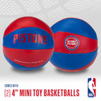 Franklin Sports Nba Detroit Pistons Toy Basketballs - 2 Pack Of Kids Soft Mini Basketballs For Over The Door + Indoor Hoops - Nb