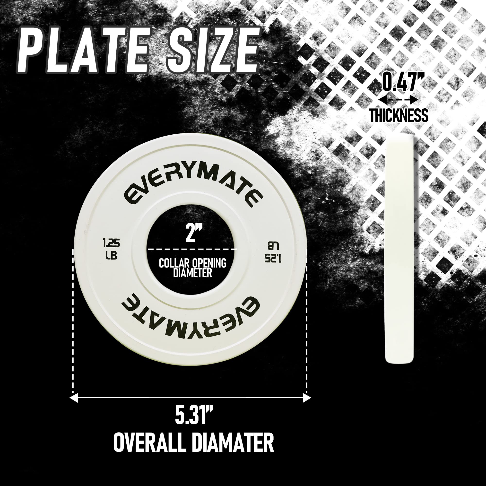 Everymate Change Weight Plates 1.25Lb Fractional Plate Olympic Bumper Plates For Cross Training And Olympic Weightlifting, 1.25L
