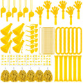 Soulchen 180 Pcs Yellow Team Spirit Accessories Bulk Field Day Accessories Pep Rally Color War Camp Spirit Events Party Items Ch