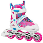 Roller Derby Ion 7.2 Girl'S Adjustable Inline Skates White/Pink Size Medium (2-5)
