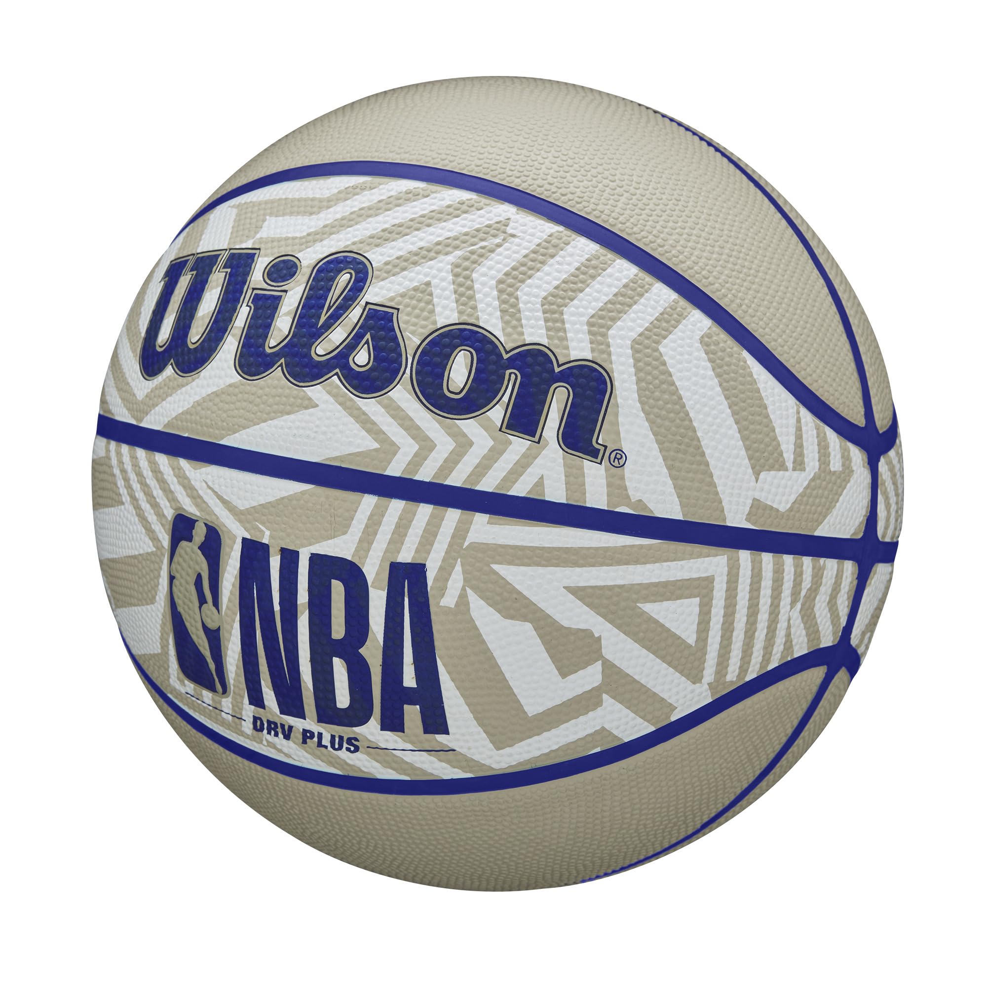 Wilson Nba Drv Plus Dazzle Camo Outdoor Basketball - Beige/Blue, Size 7-29.5''