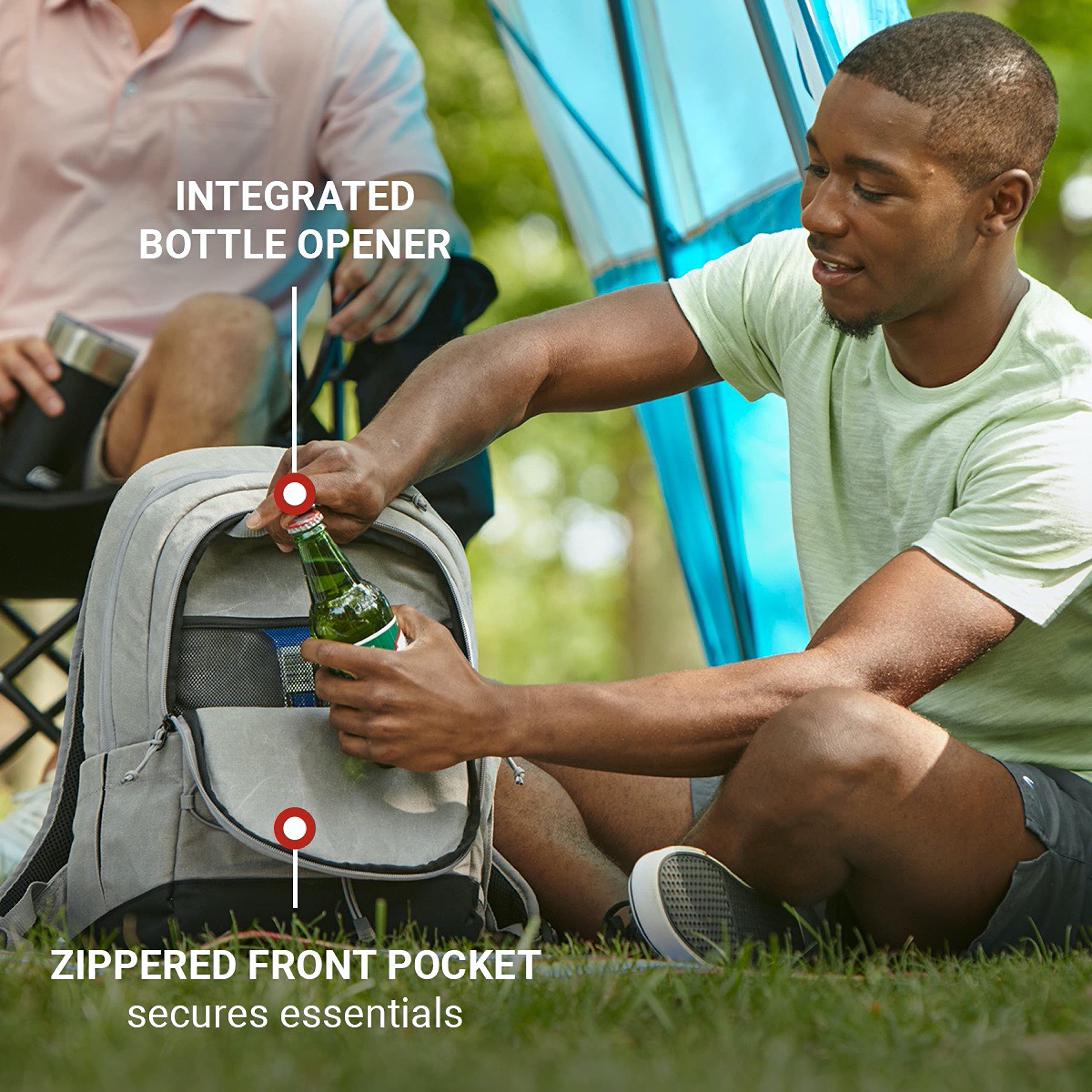 Coleman Backroads 30-Can Soft Cooler Backpack, Leak-Proof Portable Insulated Backpack Cooler, Keeps Contents Cold up to 24Hrs, B