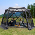 Timber Ridge Easy Pop Up Gazebo Canopy Tent for Camping, 11.5 X 9.8 Ft Portable Instant Screenhouse, Pop Up Screened in Canopy w