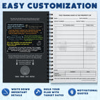 Workout Planner For Daily Fitness Tracking & Goals Setting (A5 Size, 6A X 8A, Charcoal Gray), Men & Women Personal Home & Gym Tr