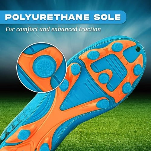 Palomar Firm Ground Soccer Cleats - Black/Blue - Vizari Sports