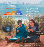 Litume 2 Lbs Sleeping Bag 62?F To 41?F Velvet Lined Lightweight Ultra Comfort For Camping Hiking Traveling Travel, Seamless (C06