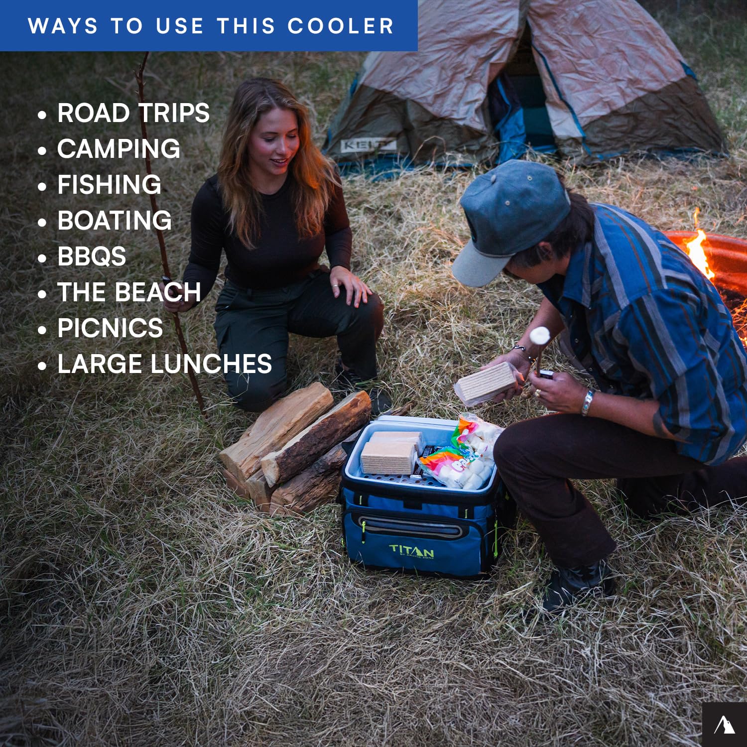Titan by Arctic Zone 30 Can Zipperless Soft Cooler with HardBody Liner, Jungle Hunt