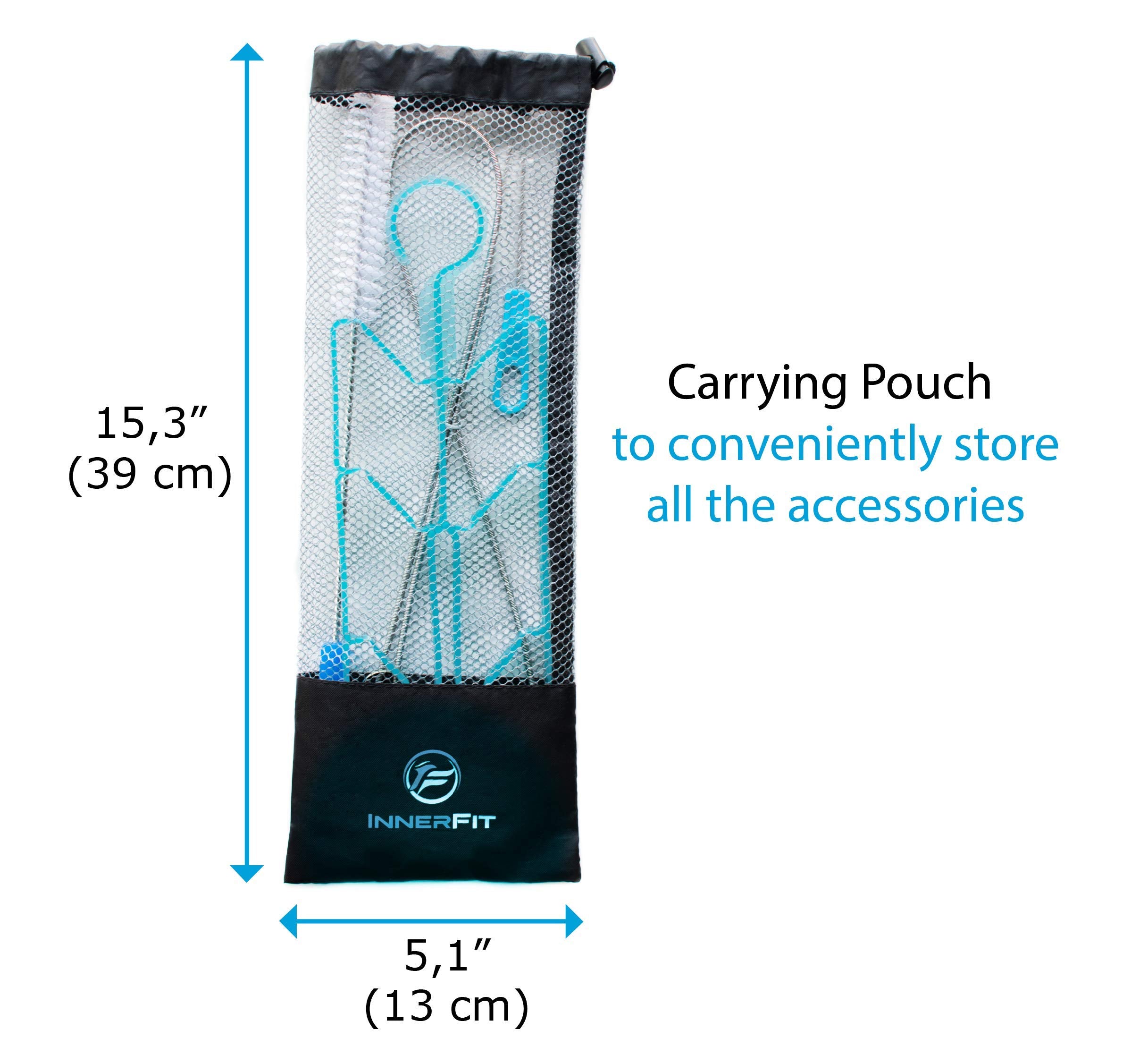 Innerfit Hydration Bladder Cleaning Kit - 5 In 1 Water Bladder Cleaning Kit For Universal Bladders - 3 Brushes - 1 Collapsible F