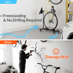 Sttoraboks Vertical Bike Stand, Freestanding Bike Rack Garage Storage Upright Bicycle Floor Stand Indoor Bike Holder with Adjust