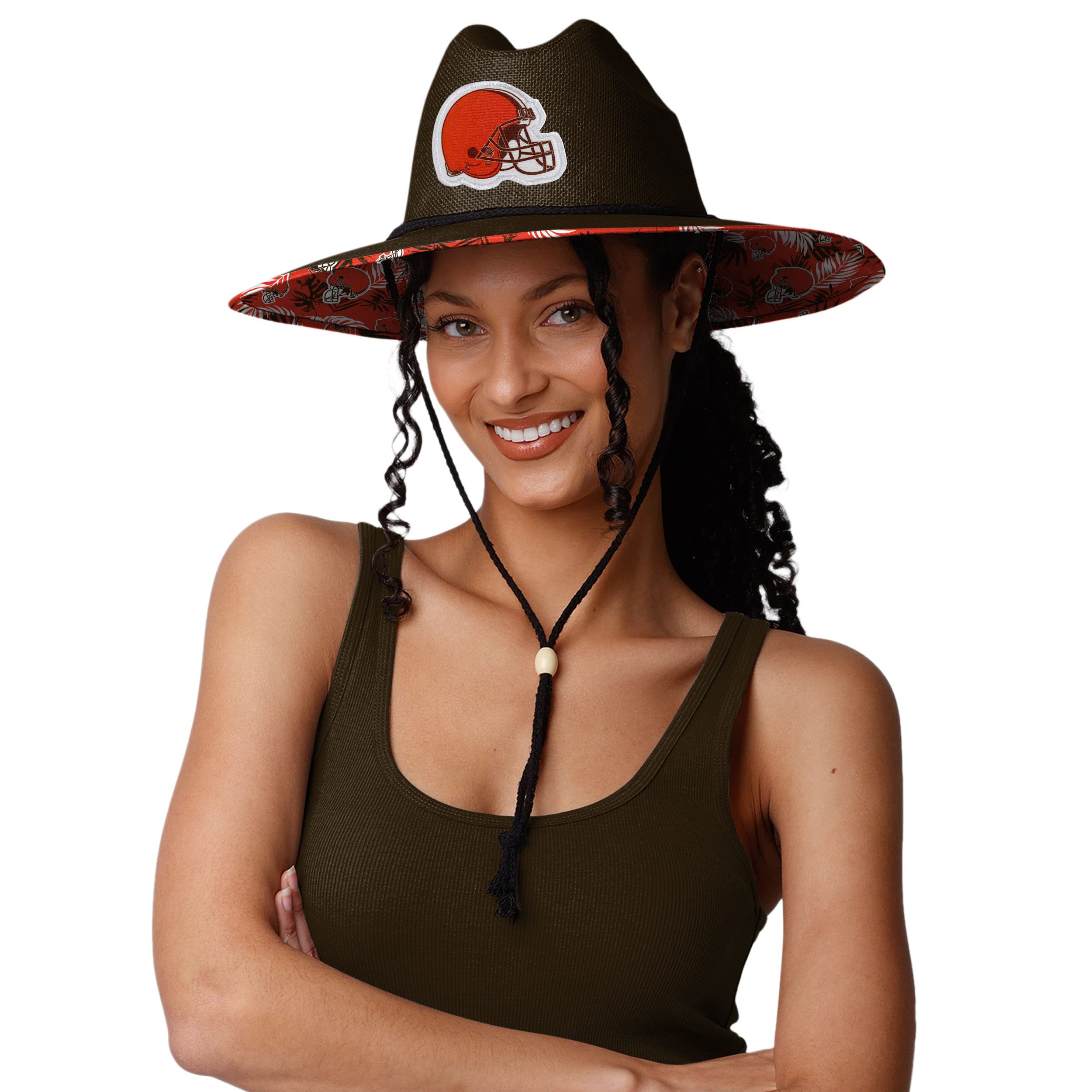 Foco Cleveland Browns Nfl Team Color Straw Hat