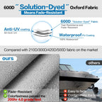 Vinpatio Trailerable Boat Cover, 600D Solution-Dyed Bass Boat Cover, 20-22 Ft Heavy Duty 100% Waterproof Boat Covers Fits V-Hull