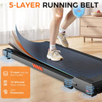 Walking Pad Treadmill, 3.0Hp Walking Pad With Handle Bar, Foldable Treadmills For Home Office, Running Machine With Led Display