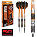 Red Dragon Amberjack 2: 21G Tungsten Darts Set With Flights And Shafts (Stems)