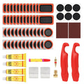 Smelish 80pcs Bike Tire Repair Kit, Self-Adhesive Bike Tire Patch Kit, Bike Tool Kit with Portable Storage Box and Valve Convert