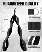 MANUEKLEAR Tricep Rope Cable Attachment Handles, Greater Range of Motion, Tricep Pull Down Rope for Push Downs, Crunches, Facepu