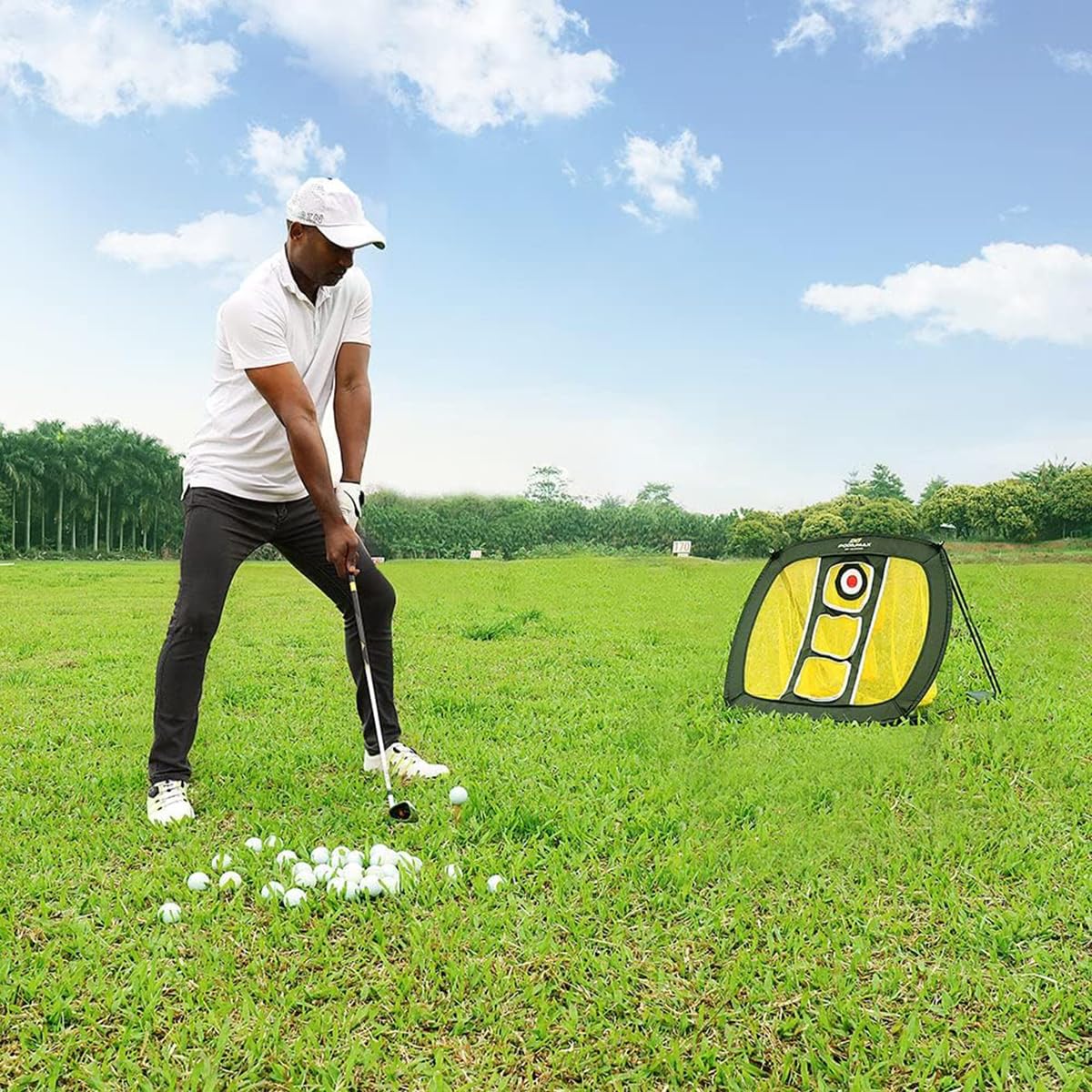 Podiumax Pop Up Golf Chipping Net, Indoor/Outdoor Golfing Target Net For Accuracy And Swing Practice