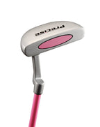 Distinctive Girls Pink Junior Golf Club Set For Age 3 To 5 ( Height 3' To 3'8'' ), Left Handed Only, Set Includes: Driver, Hybri
