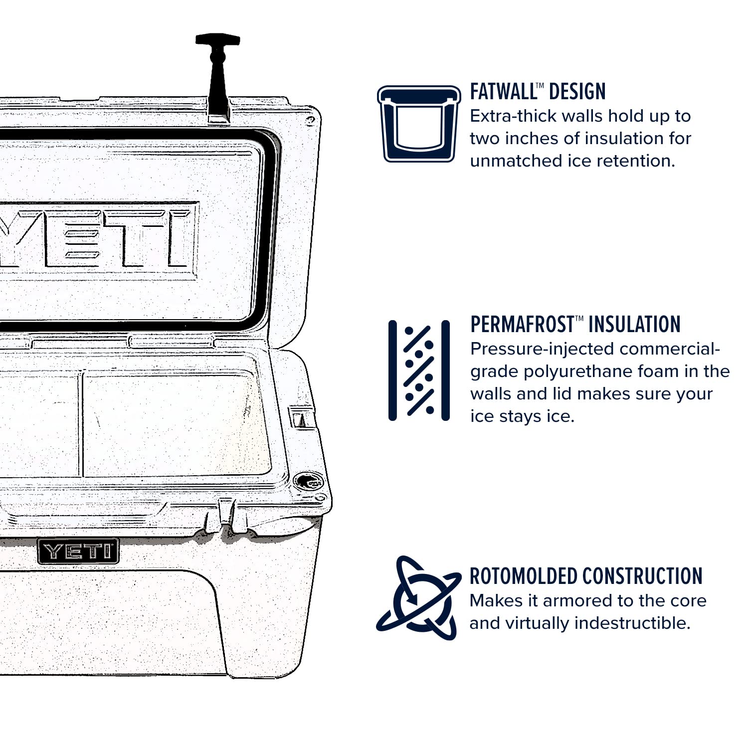 Yeti Tundra 45 Cooler, White