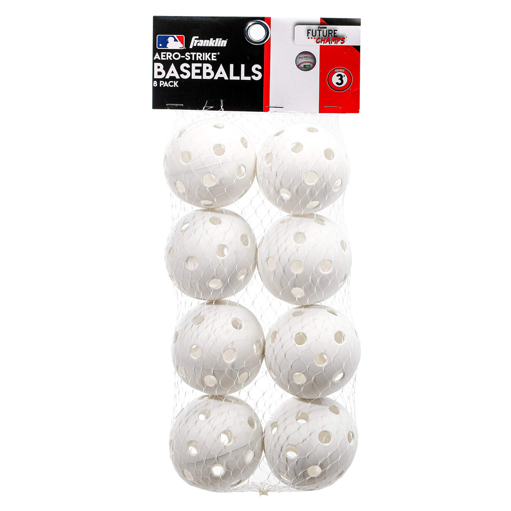 Franklin Sports Plastic Baseballs - Mlb - Includes 8 Balls For Batting Practice Or Backyard Baseball Play - Replacement Balls -
