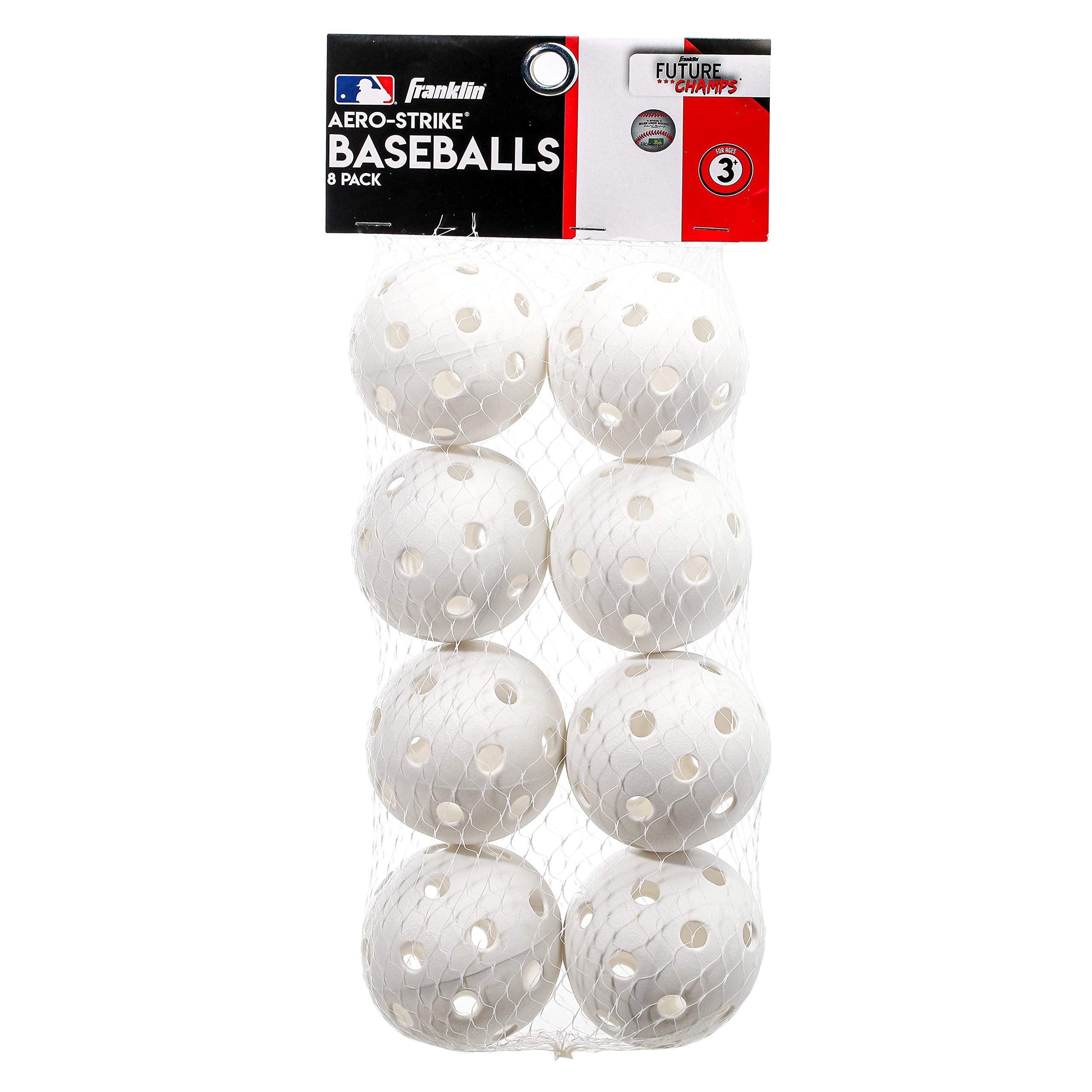 Franklin Sports Plastic Baseballs - Mlb - Includes 8 Balls For Batting Practice Or Backyard Baseball Play - Replacement Balls -