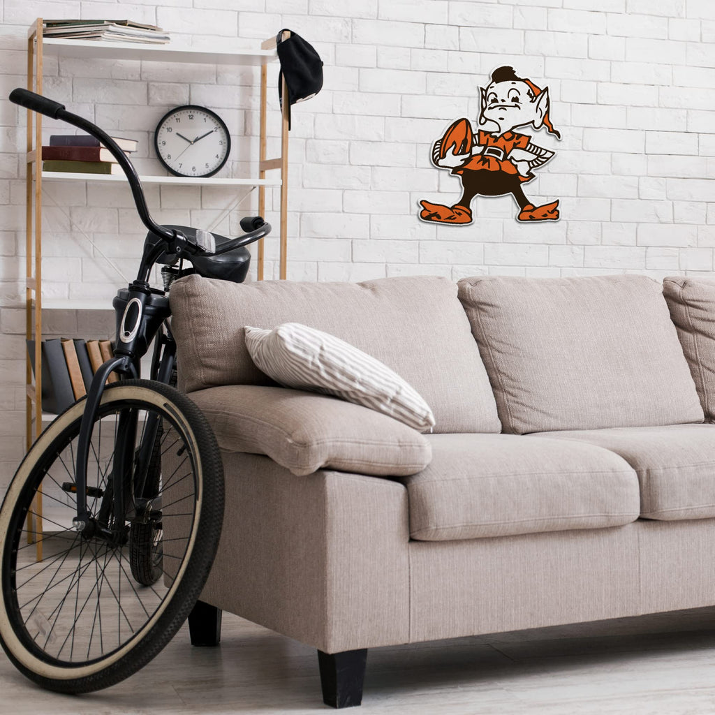 Rico Industries Nfl Football Cleveland Browns Retro Shape Cut Pennant - Home And Living Room D  Cor - Soft Felt Ez To Hang