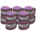 Ringside Mexican Style Boxing Hand Wraps (5 Pairs Pack), Neon Purple , 180