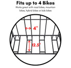 Birdrock Home Bike Rack Garage Storage Floor Stand - Freestanding Organizer For Outdoor Yard - Upright Wall Mount For Scooters,