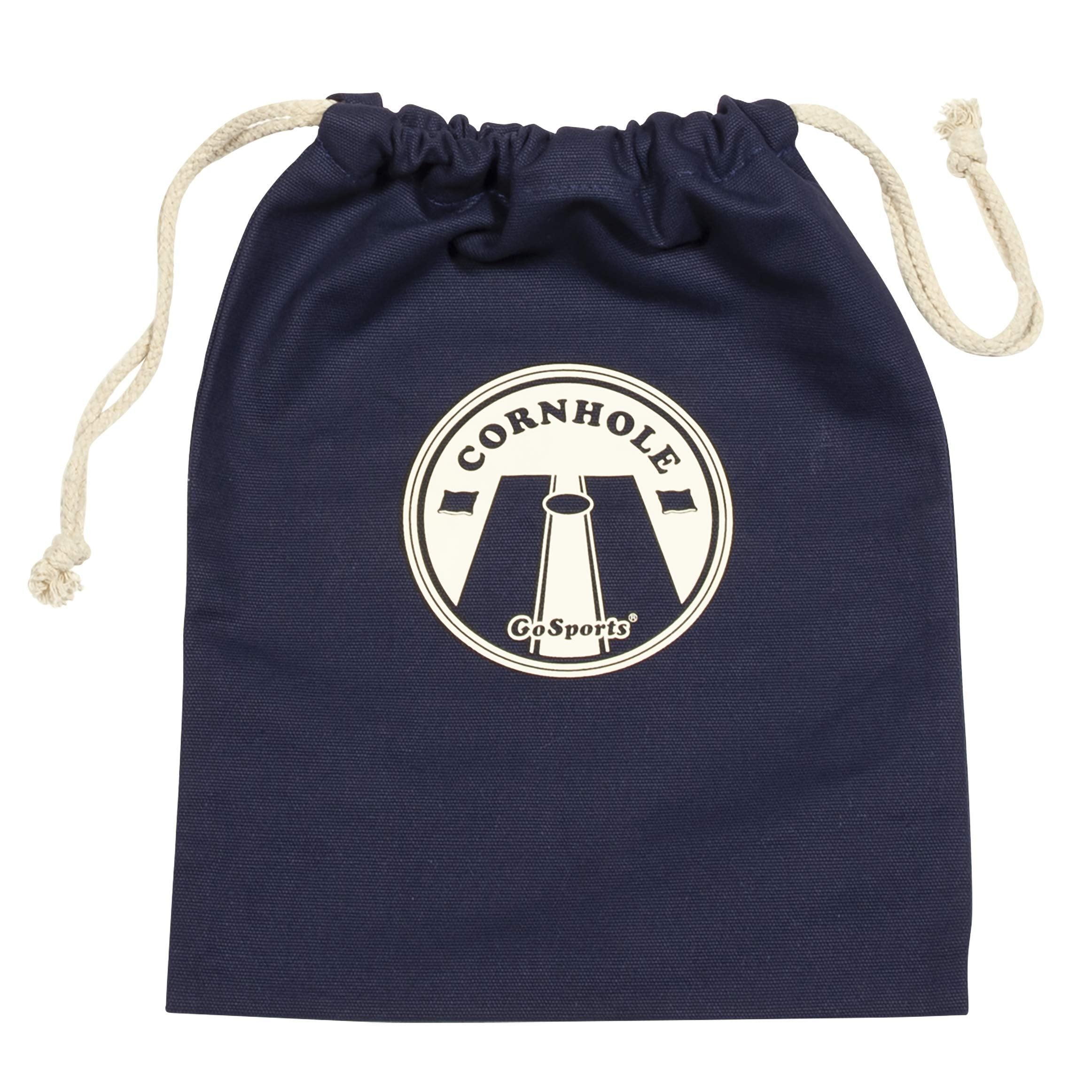GoSports Cornhole Bean Bag Tote Carry Case - Fits 8 Bean Bags - Gray, Navy, or Natural