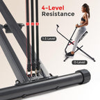 Sunny Health & Fitness Smart Upright Row-N-Ride Exerciser, Squat Assist Trainer for Glutes Workout with Adjustable Resistance, E