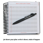 Fitlosophy Fitbook: 12 Week Fitness Journal And Planner For Workouts, Weight Loss And Exercise, Black