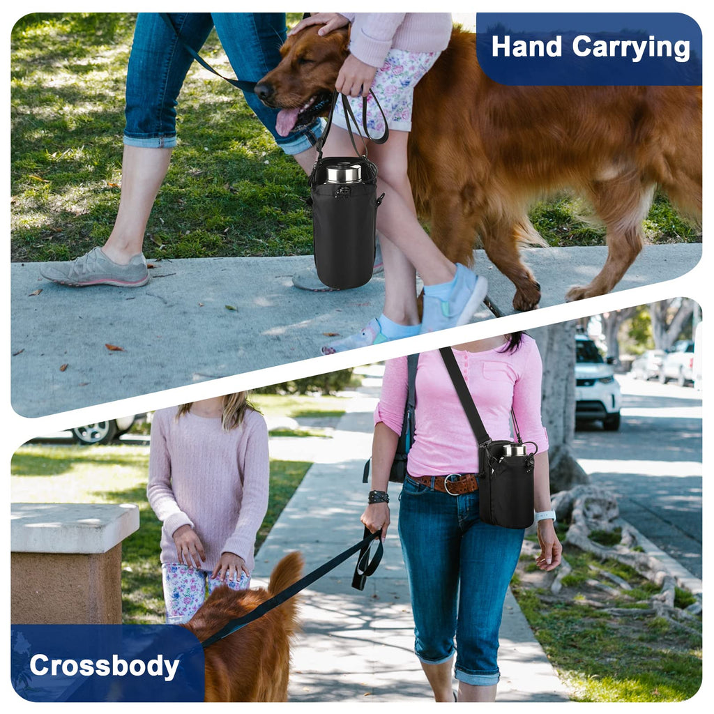 Cosmos Water Bottle Bag Crossbody Bottle Holder Carrier Case Bag Bottle Sling Bag Pouch With Adjustable Shoulder Strap & Pocket,