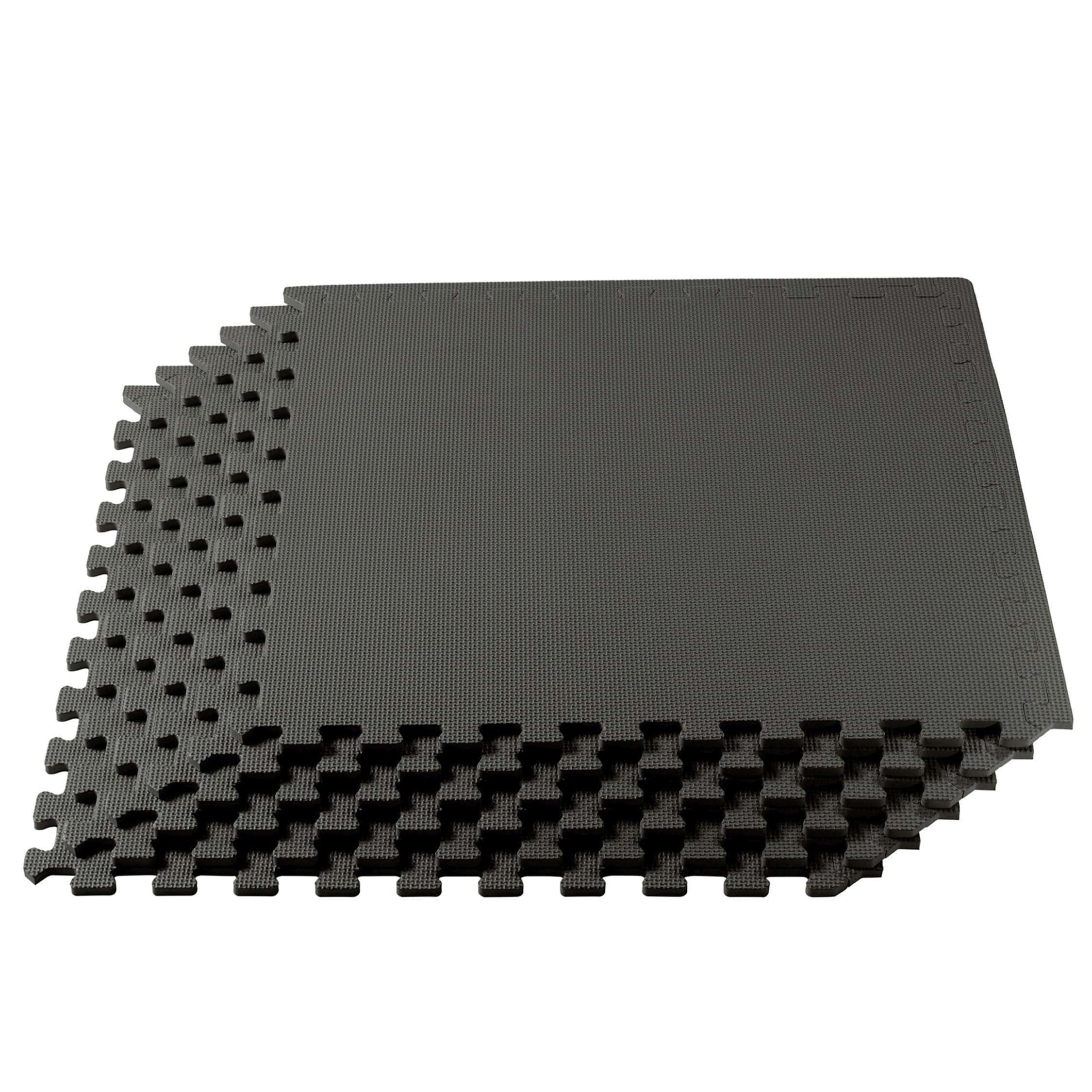 We Sell Mats 48 Sq. Ft. Charcoal Gray 2' X 2' X 3/8'' Interlocking Foam Floor Mats
