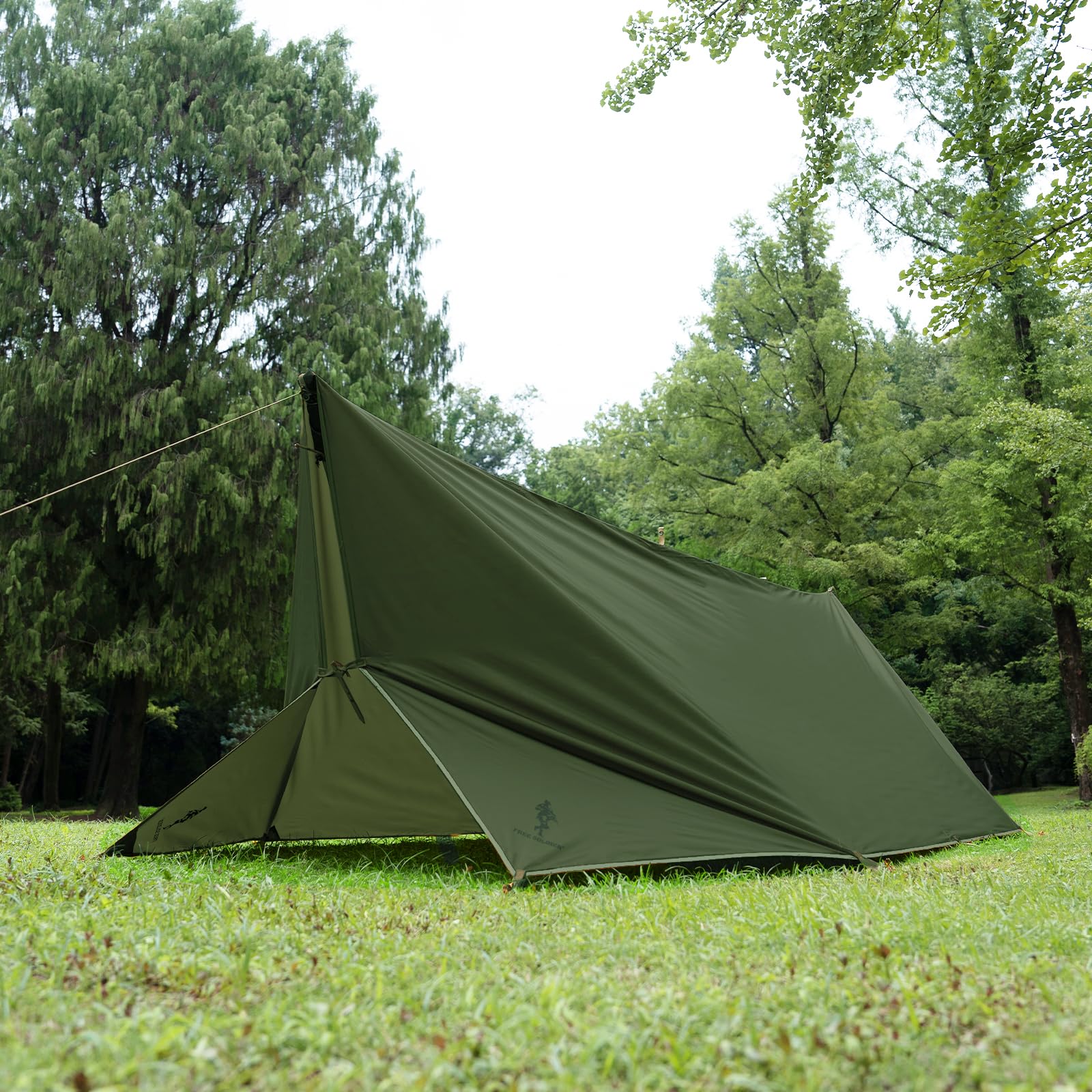 Free Soldier Camping Tarp Waterproof Portable Multifunctional Outdoor Camping Traveling Awning Backpacking Shelter Rain Tarp (Da