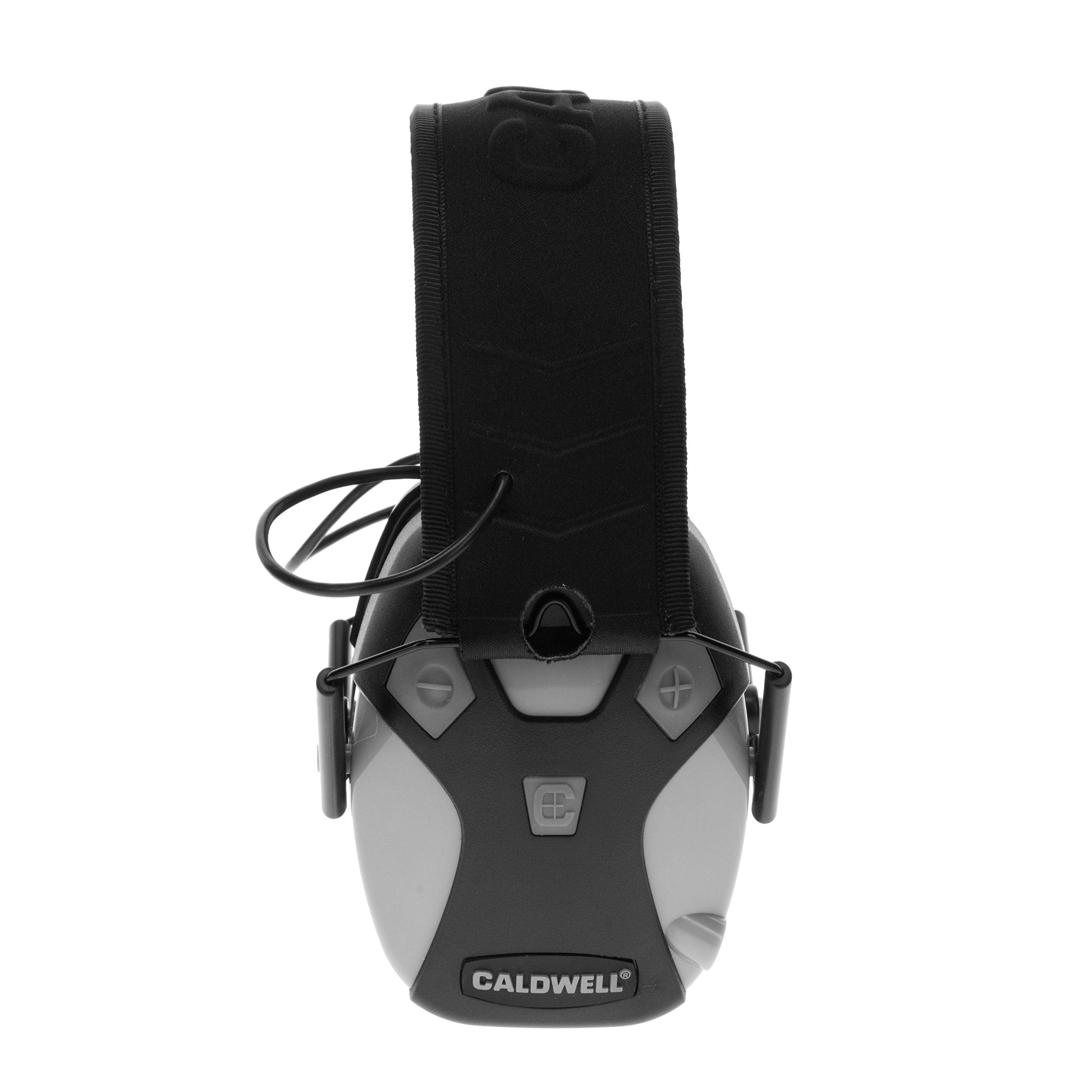 Caldwell E-Max Pro Electronic Hearing Protection 23-24 Nrr - Adjustable Lo Pro Earmuffs For Shooting, Hunting And Range,Grey
