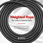 Feecco Weighted Jump Rope, 1Lb Heavy Jump Ropes With Adjustable Pvc Rope For Boxing, Muay Thai Training, Fitness, Crossfit Worko