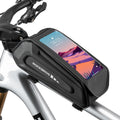 ROCKBROS Bike Phone Mount - Waterproof Top Tube Front Frame Bag - Compatible Phones Under 6.8'