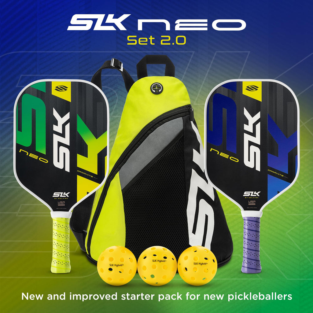 Slk Neo 2.0 By Selkirk Pickleball Paddle  Features A Graphite Face, Sx4 Honeycomb Core, And Spinflex Textured Surface For Tracti