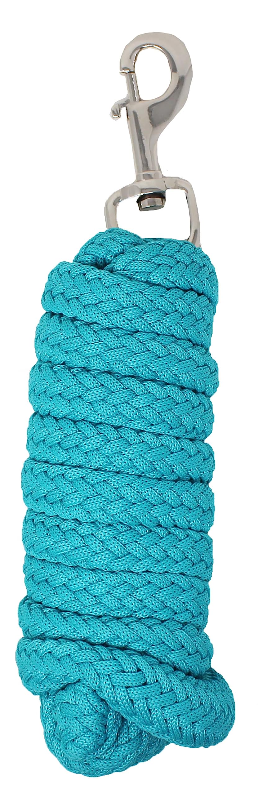 Horse 8' Soft Round Braided Red Nylon 3/4 Lead Rope with SS Snap 605SE01TR